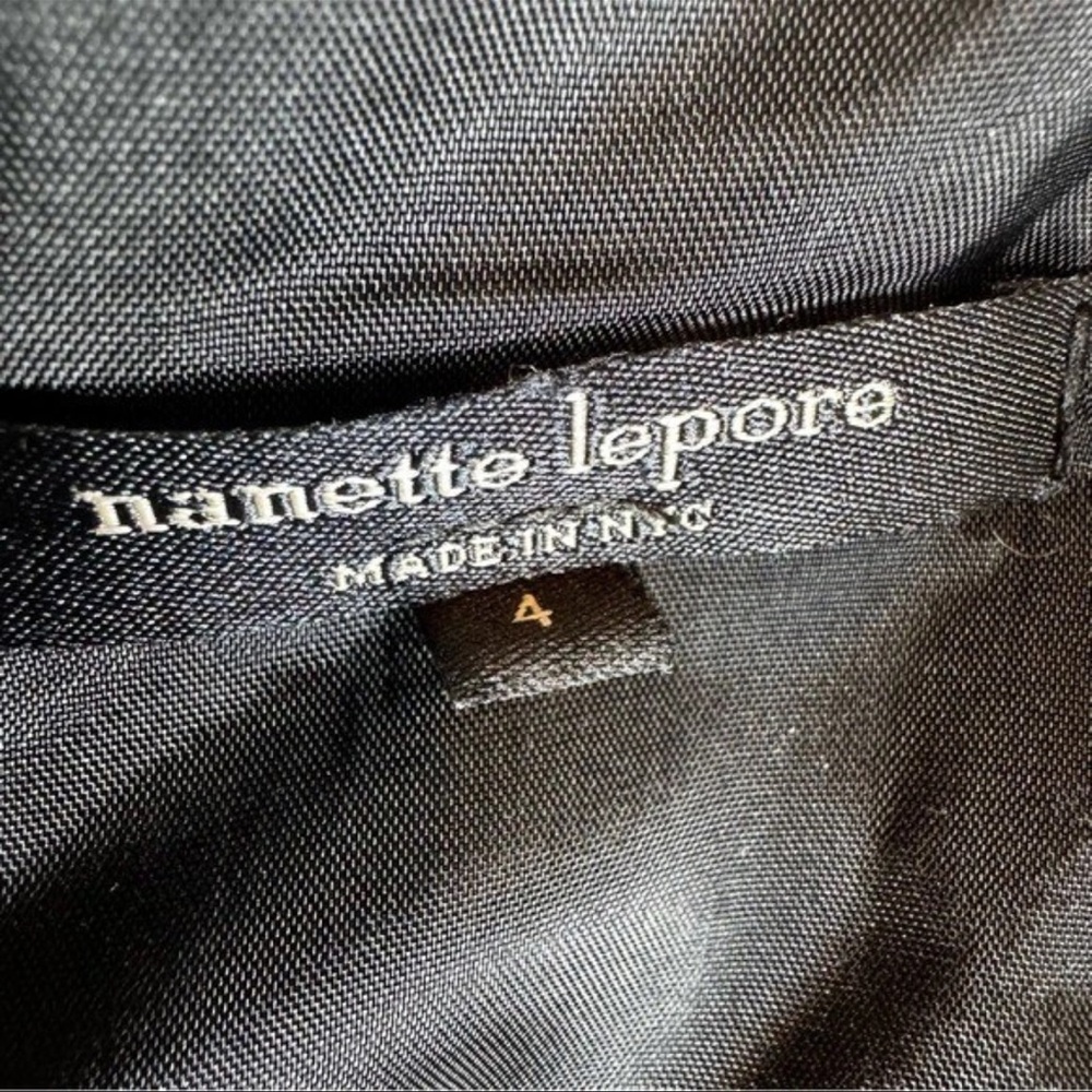 Vintage Nanette Lepore Silk Whimsigoth Black Polka Dot Mesh Goth Dress Size 4 - Picture 7 of 9